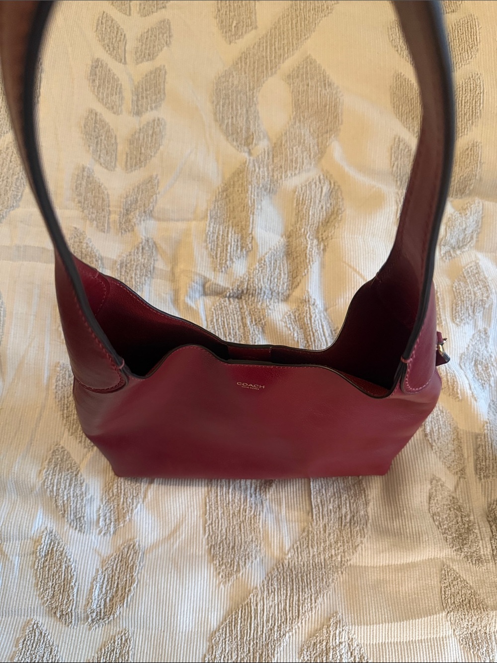 Coach Burgundy Leather Shoulder Hobo - Picture 3 of 6